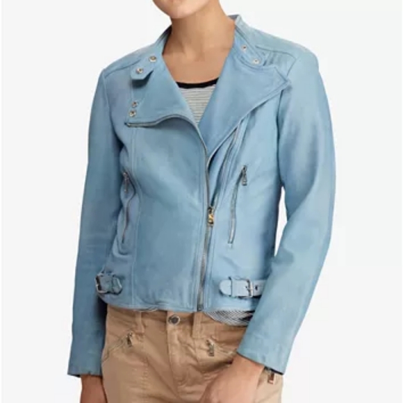 Ralph Lauren 100% Lamb Leather Moto Jacket NWT - Picture 16 of 16